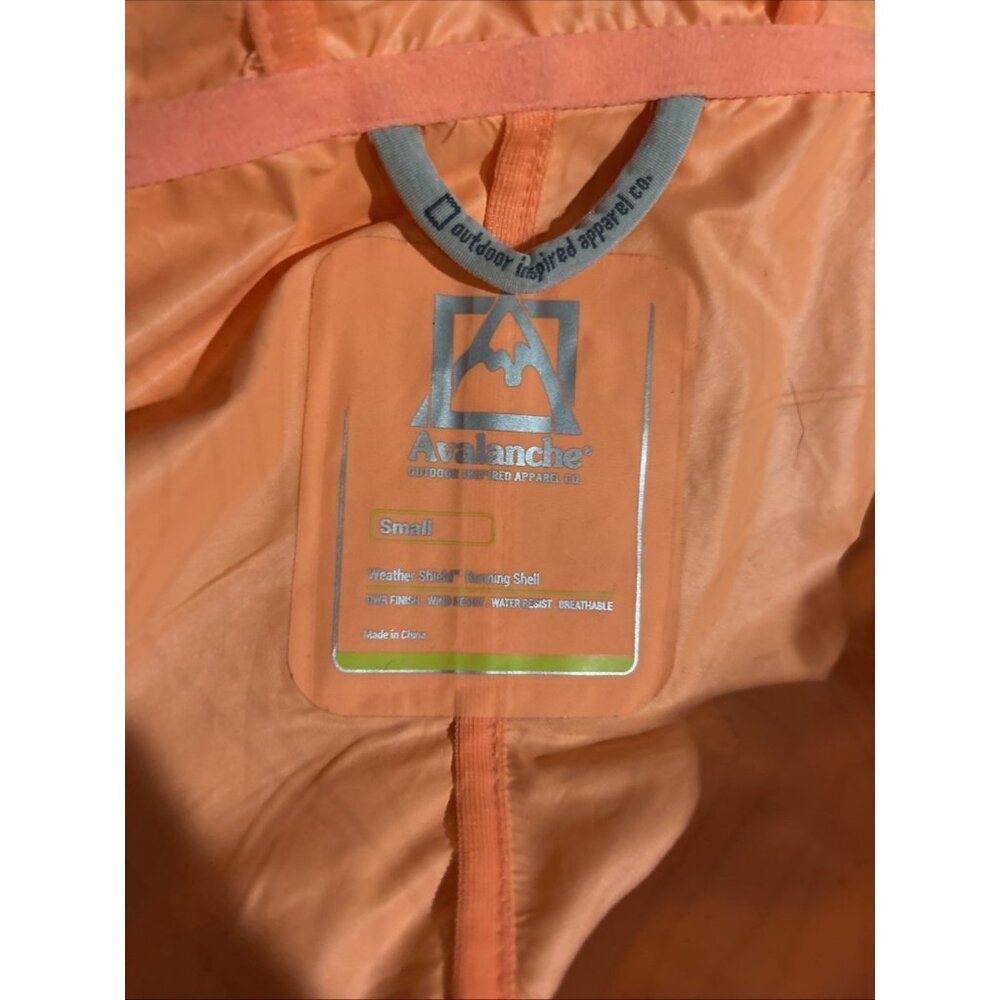 Avalanche Jacket Women's S Neon Orange Hoodie Full Zip Lightweight Windbreaker - Picture 9 of 11